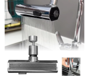 3 in 1 Waterfall Kitchen Faucet Tap with Pull Down Sprayer New Waterfall 360° Kitchen Sink Faucet Stainless Steel Adjustable Height Pull-Out Tube Hot Cold Switch Faucet  - Similar Product Imag - ID 135120