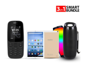 Bundle 1 PCs Set Modio M96 9.6-Inch 4GB RAM 64GB 4G LTE Dual SIM Tablet With Keyboard + 1 PCs Set 10 Watts Wireless Bluetooth Speaker With Colorful LED Light JA171 - Multi Color + 1 PCs Set Nokia 105 Dual Sim Mobile Phone - Black (Refurbished)