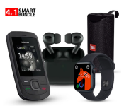 Bundle 1 PCs Set TWS Airpod Pro 3 Bluetooth Earphones Wireless Headset - Black + 1 PCs Set TG 113 Portable Wireless Bluetooth Stereo High Bass Speaker - Assorted + 1 PCs Set Nokia 2220 Slide Mobile Phone (Refurbished) Black + 1 PCs Set D21 Series 8 Smart Watch Ultra - Black
