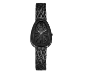Fashion New Style Snake Shaped Crystal Women Watch - Black