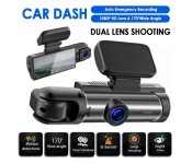 Dual Lens Car Dash Cam DVR Driving Recorder Wide Angle Motion Detection Loop Recording Dash Camera