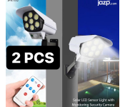 Bundle 2 PCs Set Solar LED Sensor Light 3 Modes Outdoor Solar Monitoring Security Lighting Camera Light