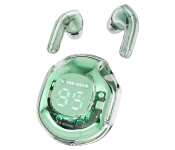 Transparent Wireless Earphones Bluetooth 53 LED Power Display Image
