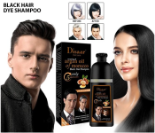 Dissar Instant Black Hair Deye Color Shampoo Easy To Use And Long Lasting 100% Grey Coverage in Minutes for Women & Men