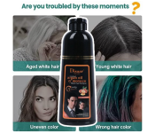 Dissar Instant Black Hair Deye Color Shampoo Easy To Use And Long Lasting 100% Grey Coverage in Minutes for Women & Men  - Similar Product Imag - ID 137559