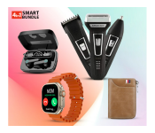 Bundle 1 PCs Set 8 Series XS8 Pro Ultra Smart Watch Ocean Band Loop Wrist Strap - Orange + 1 PCs Set M19 Digital Display TWS Mini Sports Headset With Charging Bin + 1 PCs Set Luxury Card Holder And Wallet Organizer - Assorted Color + 1 PCs Set Yoko 3 in 1 Rechargeable Shaver Hair Clipper Nose Trimmer - Black and Gold