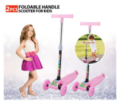 Bundle 2 PCs Set Trendy Foldable Handle Scooter with Smooth Gliding Wheels For Kids