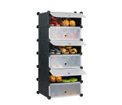 6 Layers Removable Shoe Cabinet Wardrobe Transparent Dustproof Image