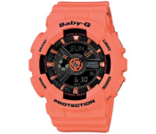 Casio Baby-G BA-111-4A2DR Womens Analog and Digital Watch - Orange Front View - ID 137840