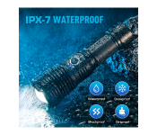 Maxpower German XH90 4 LED Rechargeable Zoomable Flashlight Gun Metal Body