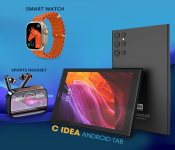 Bundle 1 PCs Set C Idea CM822 8 Inch 5G 6GB RAM 256GB WiFi Android Tab - Assorted Colors + 1 PCs Set M19 Digital Display TWS Mini Sports Headset With Charging Bin + 1 PCs Set T500 Ultra Pro Clip USB Charging Smart Watch Ocean Band Loop Wrist Strap - Orange