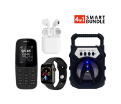 GT Portable Bluetooth Rechargeable Camping Speaker + Nokia 105 Dual Sim Mobile Phone - Black (Refurbished) + InPods 12 Twin Bluetooth Headset - White + IWO 8 Sport Smart Watch - Black