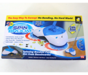 Portable Spin Broom 360° Cordless Mop Triple Brush Technology