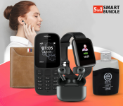 Bundle 1 PCs Set Nokia 105 Dual Sim Mobile Phone - Black (Refurbished) + 1 PCs Set D21 Series 8 Smart Watch Ultra - Black + 1 PCs Set Luxury Card Holder And Wallet Organizer - Assorted Color + 1 PCs Set EMYC 304 25ml Gents Perfume + 1 PCs Set TWS Airpod Pro 3 Bluetooth Earphones Wireless Headset - Black