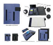 Leather High-end Smart Electronic Notebook MULTIFUNCTIONAL Power Bank FOLIO WITH WIRELESS CHARGING Suitable for Business Office