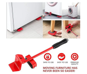 5 in 1 Heavy Furniture Moving Tool Heavy object mover For Moving House Cabinet Sofa Bed Desk Slider Remover Rolling Wheel Corner Movers Set For Furniture Mover tool transport Moving Heavy Object Handl  - Similar Product Imag - ID 79291