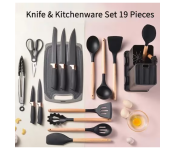 19PCS Knife Block Silicone Kitchenware Set Image