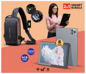 Bundle 1 PCs Set C Idea CM813 Pro 8 Inch 5G 6GB RAM 256GB Android Tablet PC - Assorted Colors + 1 PCs Set Anti theft Crossbody Sling bag for Men Women, Waterproof Leather Chest with USB Charging Port 