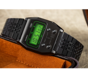 Casio Vintage Collection Digitaligital Black Steel Watch A1100B-1df