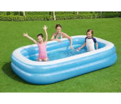 Bestway Blue Rectangular Inflatable Family Swimming Pool 262X175X51Cm Image