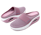 Fashion Breathable Mesh Slip-On Shoes Good-Looking Travel Essentials For Women EU 38 - Purple Front View - ID 132450