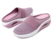 Fashion Breathable Mesh Slip-On Shoes Good-Looking Travel Essentials For Women EU 37 - Purple Front View - ID 132451