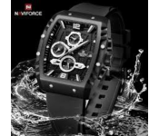 NAVIFORCE luxurious Men Analog Sports Chronograph Date Silicon Strap Quartz Watch -NF8025