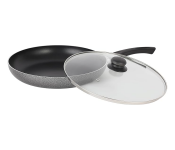 Royalford RF11979 30Cm Aluminum Fry Pan With Tempered Glass Lid