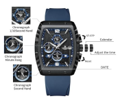NAVIFORCE Waterproof Chronograph Sport Watch for Men, with Auto Date Women Quartz Wrist Watches, Colorful Silicone Band