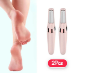 Bundle 2 PCs Set RMN Wanhengda Pedi Electronic Finishing Touch Tool and Callus Remover - Rose Gold