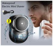 Bundle 2 PCs Set Waterproof Electric Mini Shaver