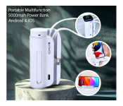 Portable Multifunction 5000mah Power Bank With TypeC Lightning Image