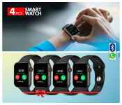 Bundle 2 PCs Set IWO 8 Sport Smart Watch - Pink + 2 PCs Set IWO 8 Sport Smart Watch - Black