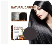 Bundle 4 PCs Set Natural Hair Darkening Soap Shampoo Bar Repair Gray White Hair Color Dye Hair Shampoo Natural Organic Hair Conditioner - Black