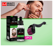 Bundle 1 PCs Set Aichun Beauty 30ml Hair Growth Pure Natural Nutrients Skin Cleansing Vitamins Hair Growth Beard Oil + 1 PCs Set Generic Derma Roller Micro Needle For Skin Care - Titanium Black