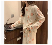 Bundle 1 PCs Set Autumn Winter Warm Flannel Thick Homewear Long Sleeve Cartoon Sleepwear Female Pajamas Suit Wearable - Assorted + 1 PCs Set Womens Autumn Winter Warm Pajamas Pants Set Flannel Thick Korean Fleece Sleepwear Female Velvet Pajama Woman Home Suite - Assorted + 1 PCs Set 4 Pieces Short Sleeved New Style Home Wear Women Pajamas Set