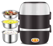 Multifunctional Cooking Lunch Box Single AND Double Layer Design 200W- 2L-Capacity 