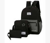 Bundle 1 PCs Set Galaxy Unisex Set of 3 Pieces Business Laptop Backpack - Black + 1 PCs Set D21 Series 8 Smart Watch Ultra - Orange + 1 PCs Set TWS Airpod Pro 3 Bluetooth Earphones Wireless Headset - White