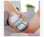 Bundle 2 PCs Set Foot Grinder Callus Remover Tool with Vaccum Rechargeable - White