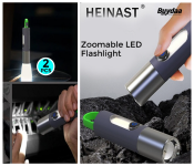 Bundle 2 PCs Set Generic Zoomable LED Flashlight Image