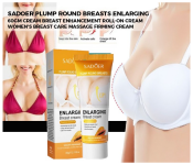 Bundle 2 PCs Set Sadoer Plump Round Breasts Enlarging 60GM Cream Breast enhancement roll-on cream Women's breast care massage firming cream
