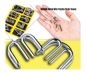 MISHINE Metal Wire Puzzles Brain Teaser IQ Test Image