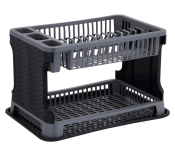Royalford RF10117 2 Layer Rattan Dish Drainer Image