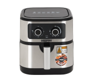 Geepas GAF37506 1800W Power 7L Stainless Steel Air Fryer - Silver and Black