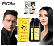 Mokeru Ginger 500ml Instant Black Hair Deye Color Shampoo Easy To Use And Long Lasting, Organic Natural Fast Hair Dye, 100% Grey Coverage in Minutes for Women & Men 