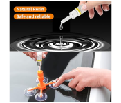Bundle 2 PCs Set DISTANCEE Windscreen Repair Kit, Car Windscreen Crack Repair Kit with Durable Resin, Fix Auto Windscreen Glass Cracks, Chip, Bulls Eye, Star Break, Half Moon