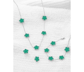 Qinpan Four Leaf Clover Necklace Bracelet and Image