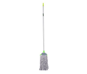 Royalford RF10101 Dual Colour Cotton Mop With PVC Coated Wooden Handle 