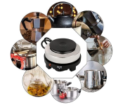 Electric Hot Plate, 500W Mini Hot Plate Electric Cooking Stove Cooking Plate，Portable Countertop Burner Glass Heating Plate, Teapot Warmer, Compatible w/All Cookware (500W)