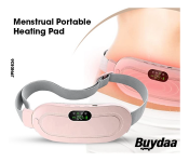 Menstrual Portable Heating Pad Cordless Back Pain Reliever with 3 Temperature Settings, 4 Massage Mode and a Digital Display for Women and Girls